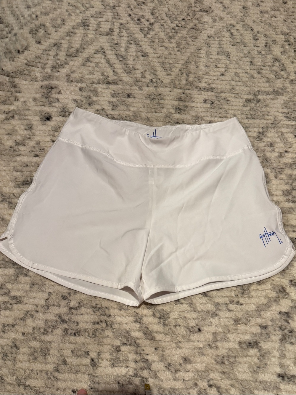 Guy Harvey White Performance Fishing Shorts Small